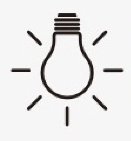 Żarówka świecąca – symbol pomysłu, inspiracji lub zmiany.